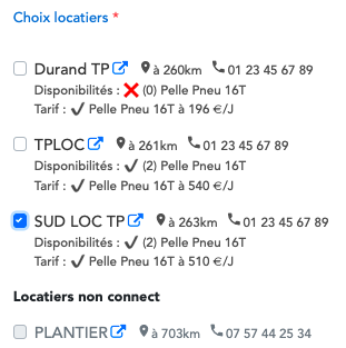 recherche location machine tp