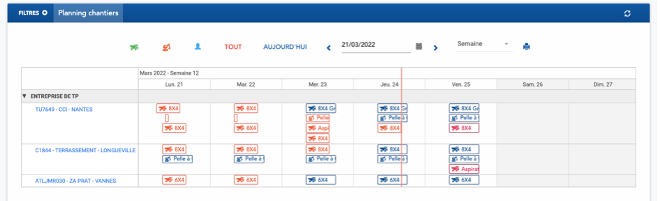 planning chantier entreprise tp